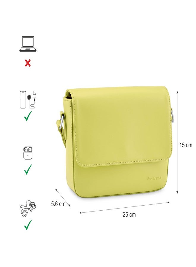 Fastrack Casual Sling Bag for Women | Slings for Casual Carry | Ladies Purse Handbag Celery Green - Image 4